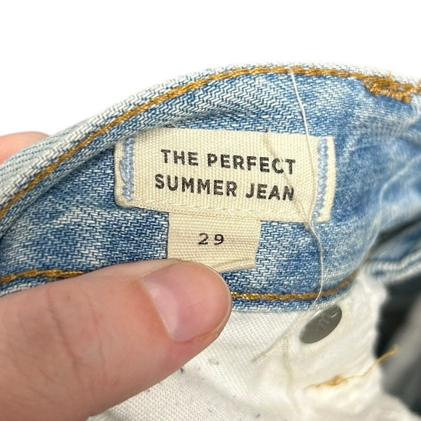 Madewell High Rise Perfect Vintage Summer Jeans in Fitzgerald Wash Womens 29