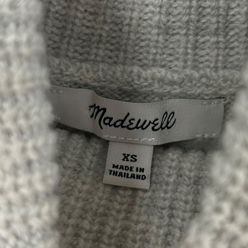 Madewell Heather Cloud Hallowell Turtleneck Wool Blend Sweater Tank Womens XS