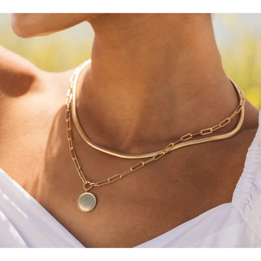 NWB Brook & York Callie Pendant Necklace 14K Gold Plated Brass