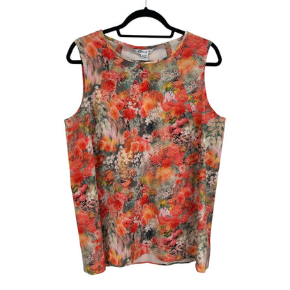 NWT Athleta Bloom Spring Pink Floral Print Refined Zephyr Tank Top Womens Large
