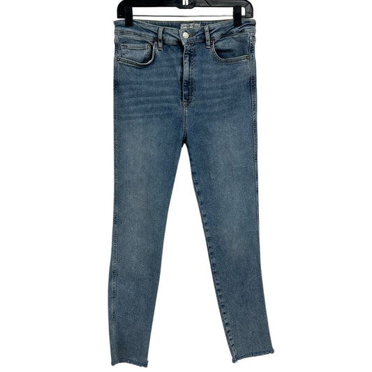 We The Free Indigo Blue 5 Pocket Raw Hem Skinny Ankle Jeans Womens 31