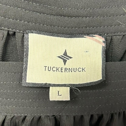 Tuckernuck Black Balloon Sleeve Square Neckline Alexa Blouse Womens Size Large