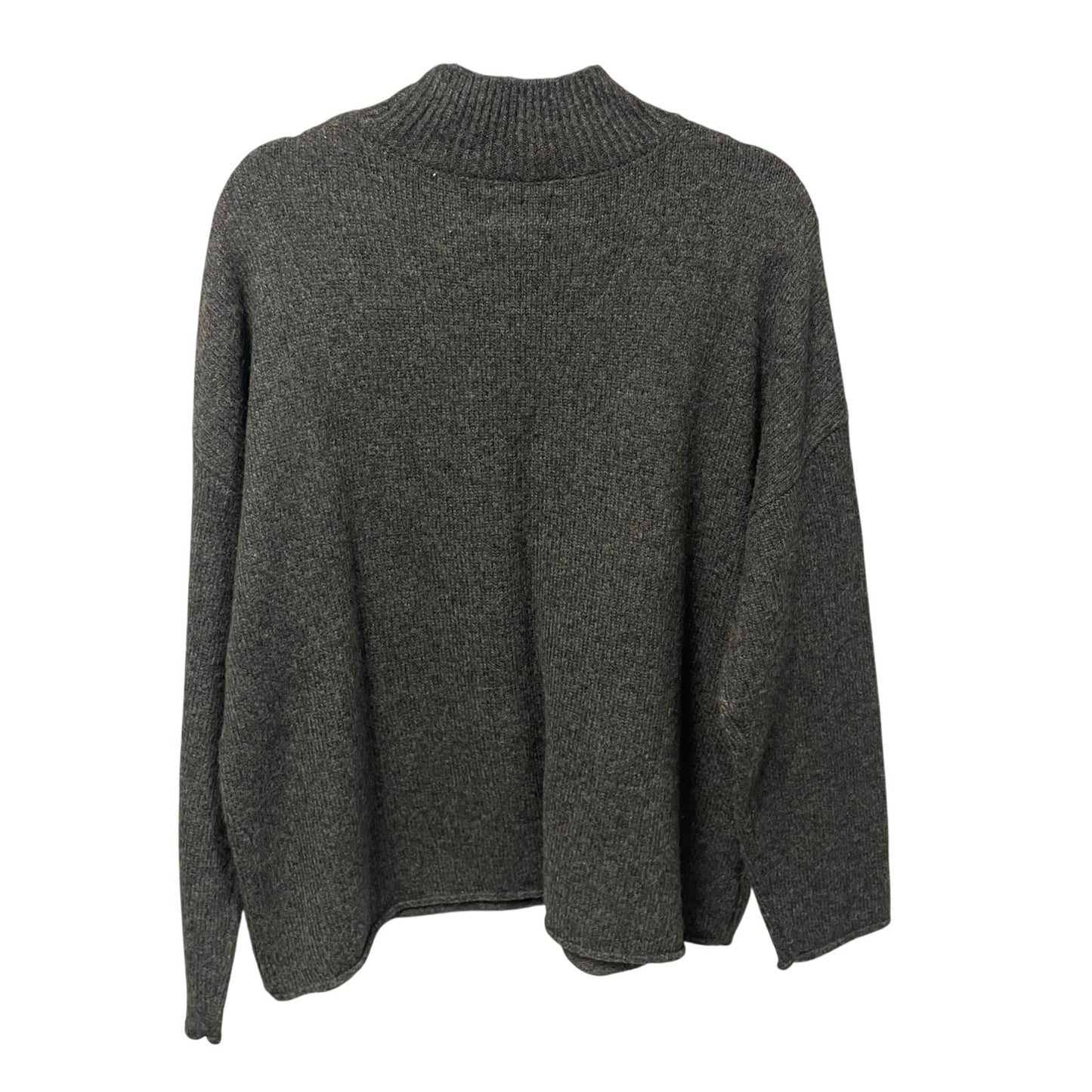 Lou & Grey Dark Gray Multicolor Knit Party Animal Mock Neck Sweater Womens XXL