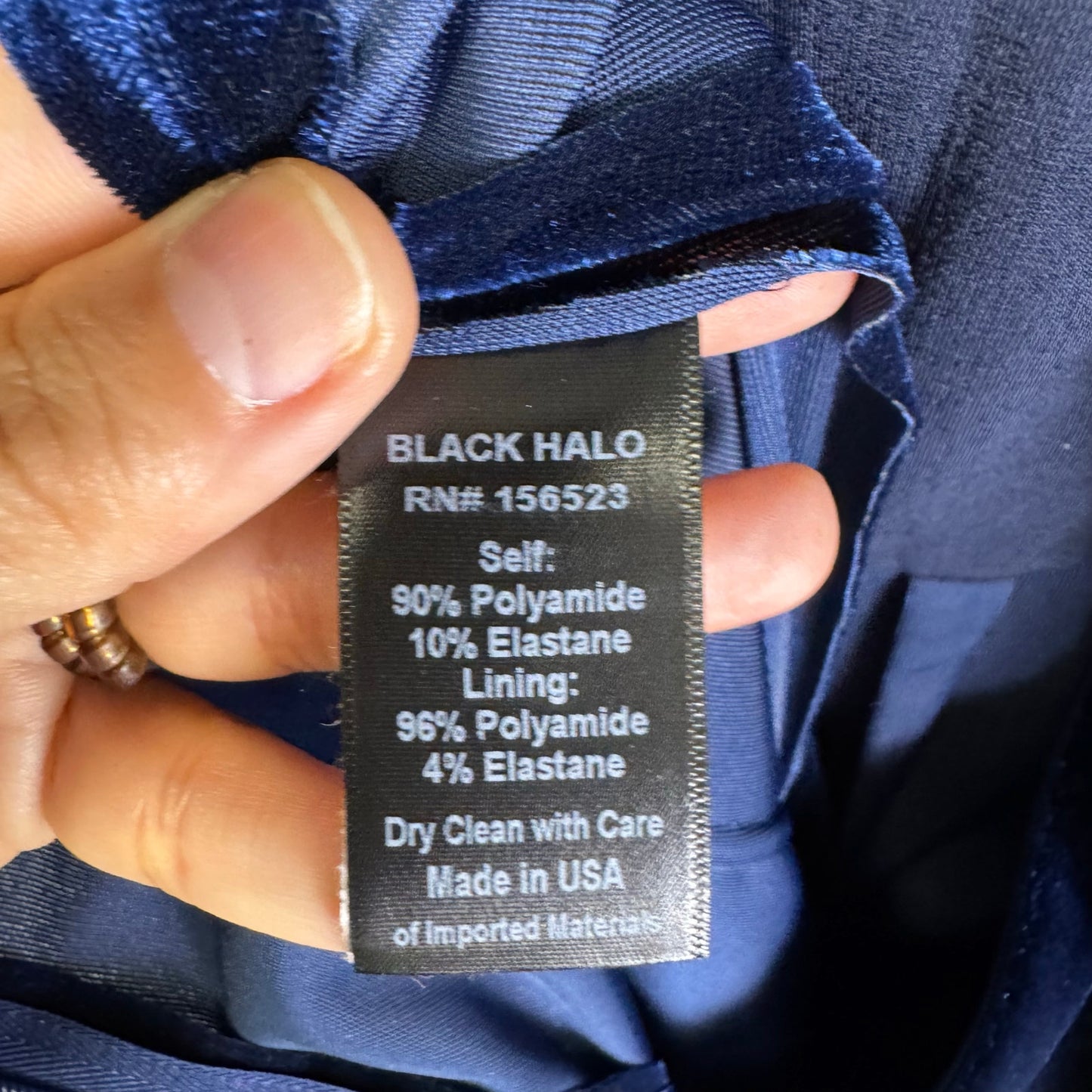 NWT Black Halo Deep Navy Velvet Sleeveless Mock Neck Corrine Jumpsuit Womens 2