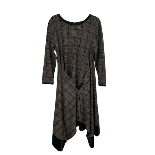 Soft Surroundings Tartan Plaid Kilt Wrap Asymmetrical Dress Womens Petite Large