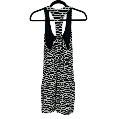 Joseph Ribkoff Black White Textured Sleeveless Mini Bodycon Dress Womens Size 6