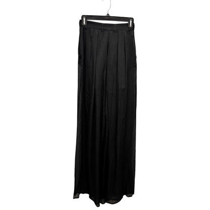 NWT Dolce & Gabbana Black High Rise Silk Chiffon Wide Leg Pants Womens 0