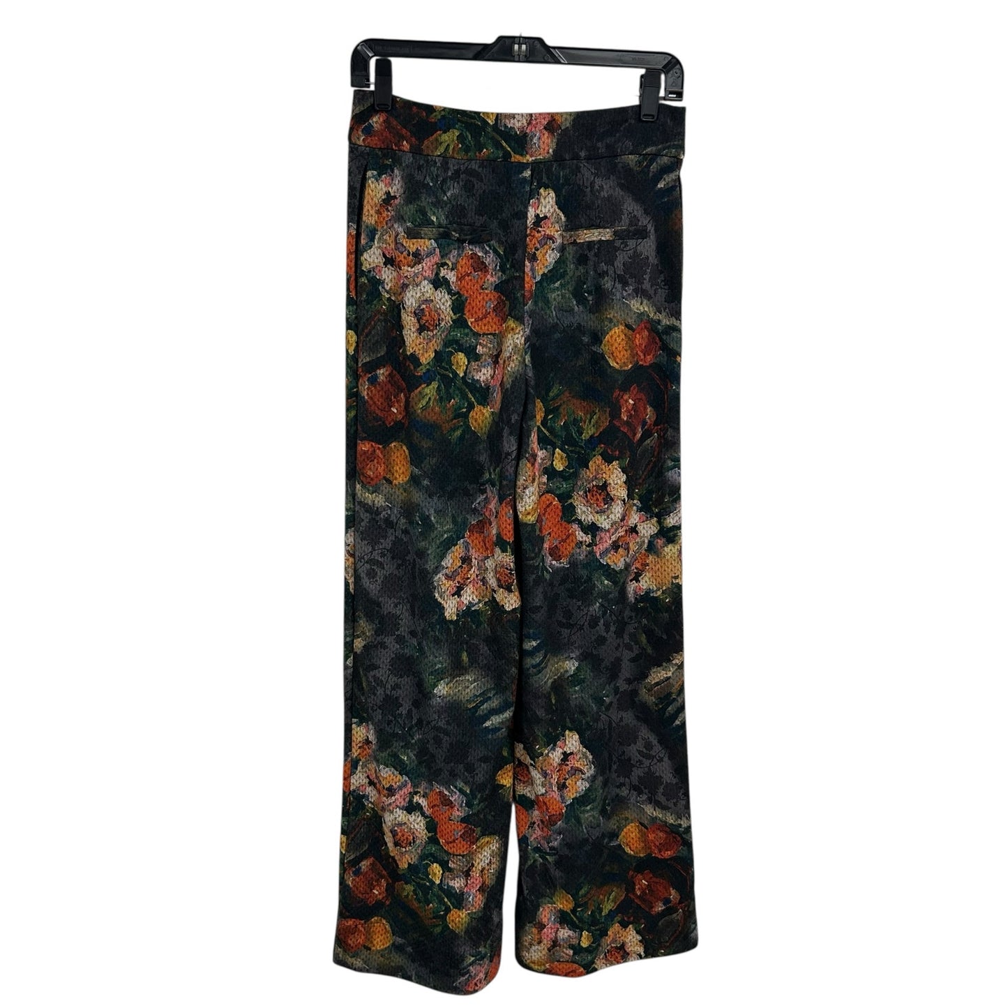 Eva Franco Simone Monet Multicolor Floral Knit Straight Leg Pants Womens Small