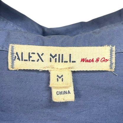 Alex Mill Wash & Go Blue Long Sleeve Button Up Front Pocket Shirt Womens Medium