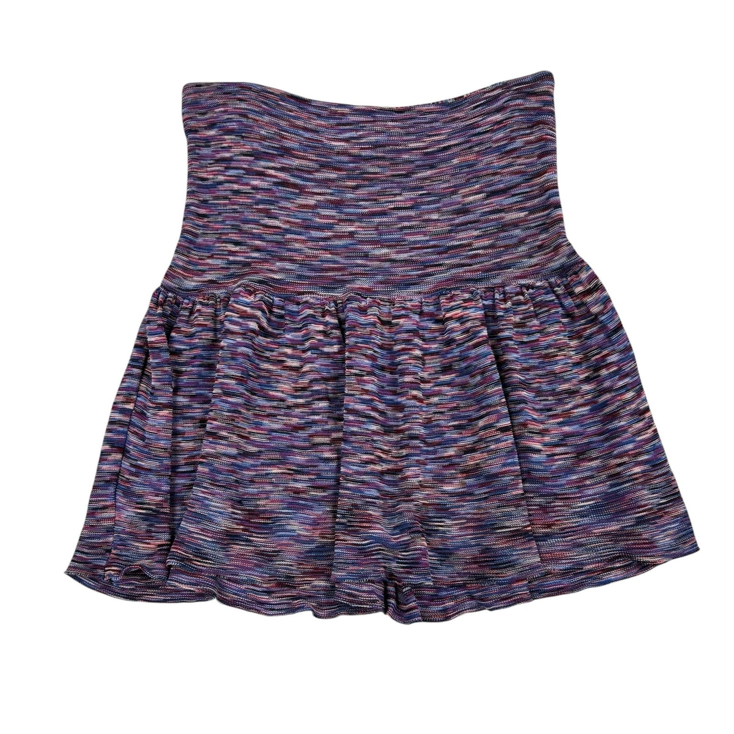 Maje Purple Multi Side Zip Fit & Flare Viscose Mini Skirt Womens 3 /  US Large