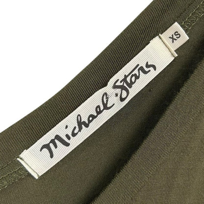 Michael Stars Olive Green Sleeveless V Neck Waist Tie Jumpsuit Womens Size XS