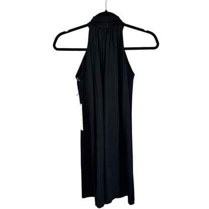 NWT Susana Monaco Black Sleeveless Turtle Neck Pleat Mini Dress Womens X-Small