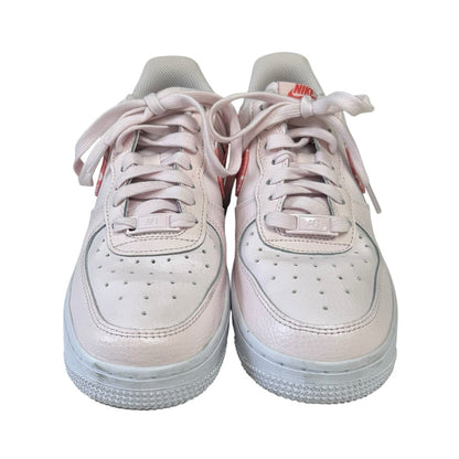 Nike Air Force 1 '07 Pearl Pink Coral White Paisley Lace Up Sneakers Womens 7