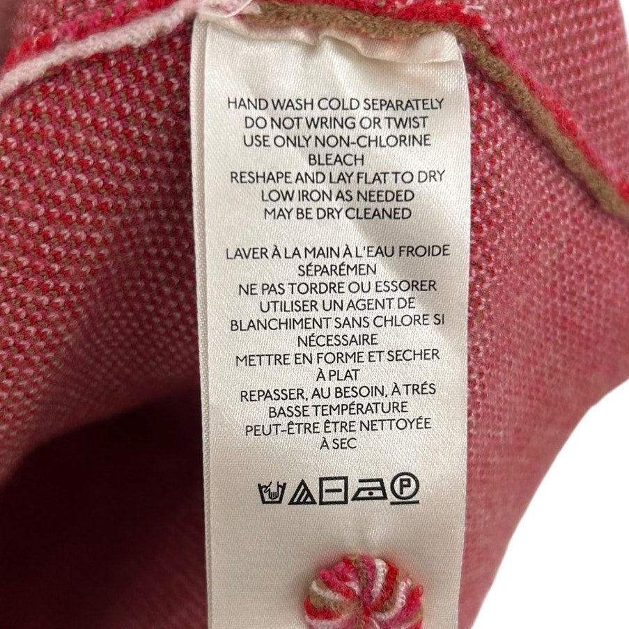 Maeve by Anthropologie Pink Multi Stripe The Carys Mock-Neck Sweater Womens XS