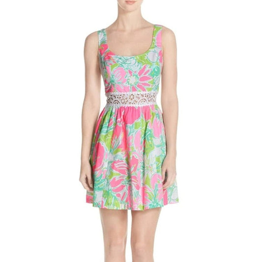 Lilly Pulitzer in Don't Give A Cluck Sleeveless Mini Rosemarie Dress Womens 14