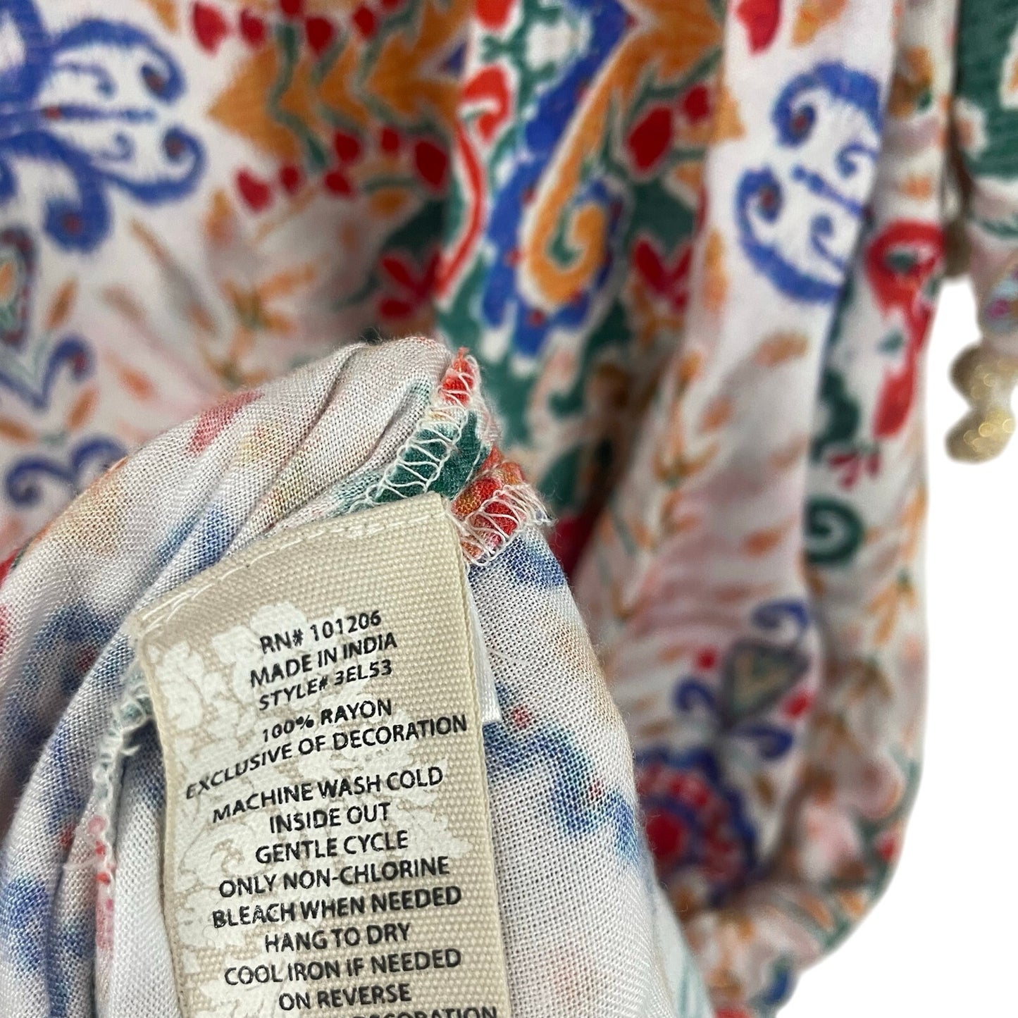 Soft Surroundings Ipanema Dress in Rio Rainbow Print Womens Petite Medium