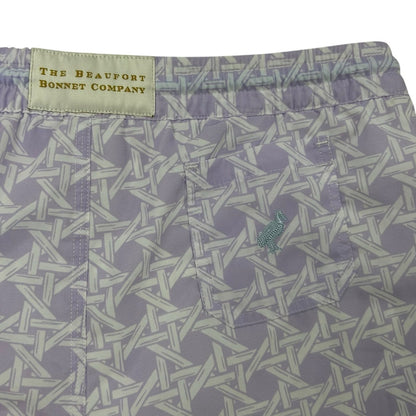 The Beaufort Bonnet Company Purple Ocean Club Cane Tortola Swim Trunks Boys 12