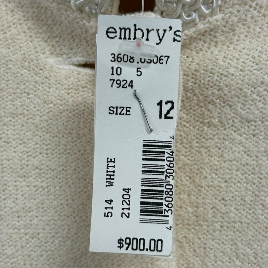 NWT St. John Collection by Marie Gray Cream White Santana Knit Skirt Suit 12