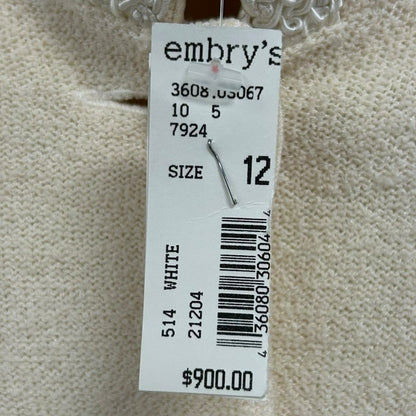 NWT St. John Collection by Marie Gray Cream White Santana Knit Skirt Suit 12