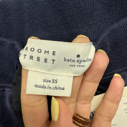 Broome Street X Kate Spade New York Rich Navy Velour Cotton Pants Womens X-Small