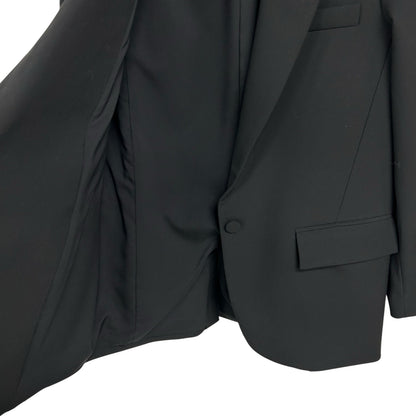 JL27 Black The Classic Oversized Single Breasted Blazer Jacket Womens Size XS