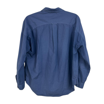 Alex Mill Wash & Go Blue Long Sleeve Button Up Front Pocket Shirt Womens Medium