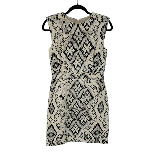 Giambattista Valli Black White Abstract Sleeveless Dress Womens 42 / US Small