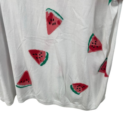 Talbots Split Neck Short Sleeve Watermelon Print Top Womens Plus Size 3X Petite