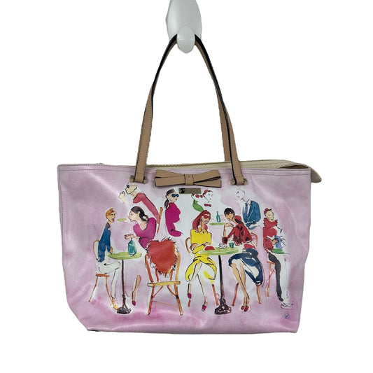Kate Spade Pink Multi Ooh La La Bruno Cafe Francis Double Handle Tote AS IS