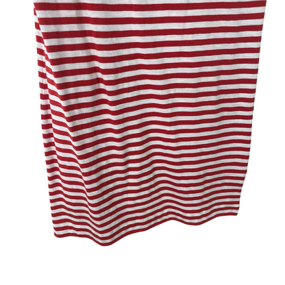 Boden Darcey T Shirt Dress Red White Striped Short Sleeve Womens 6