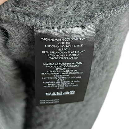 Maeve Gray Fuzzy Knit Column Pull On Maxi Skirt Womens Size Small
