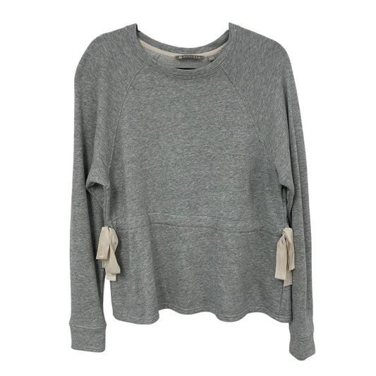 Athleta Gray Studio Cinch Side Tie Pullover Crewneck Sweatshirt Womens Small