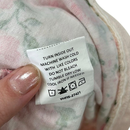 Mud Pie Rose Print Baby Cotton Sleeper Set with Headband Girls 3-6 Months