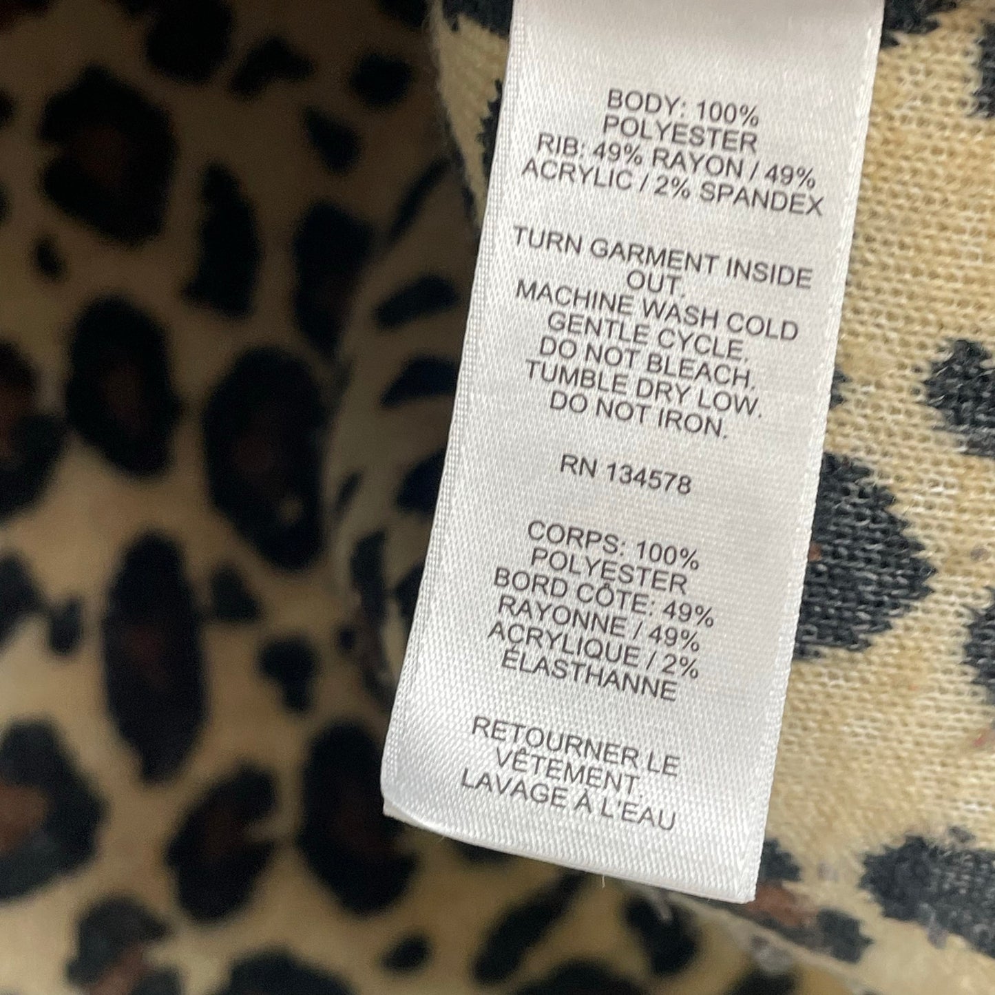 Vineyard Vines Leopard Print Super Sherpa Pullover Half Zip Womens Medium