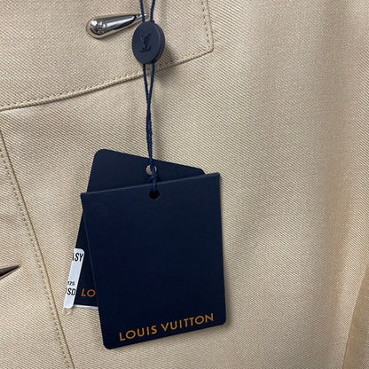 NWT Louis Vuitton Sleeveless Asymetric Button Dress Papyrus Womens FR 38 / US 6