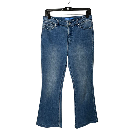 J. McLaughlin Five Pocket Cotton Blend Denim Flare Leg Jeans Womens 6