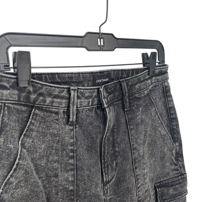 Driftwood Royce Cargo Straight Leg Jean Acid Black Denim Womens Size 4