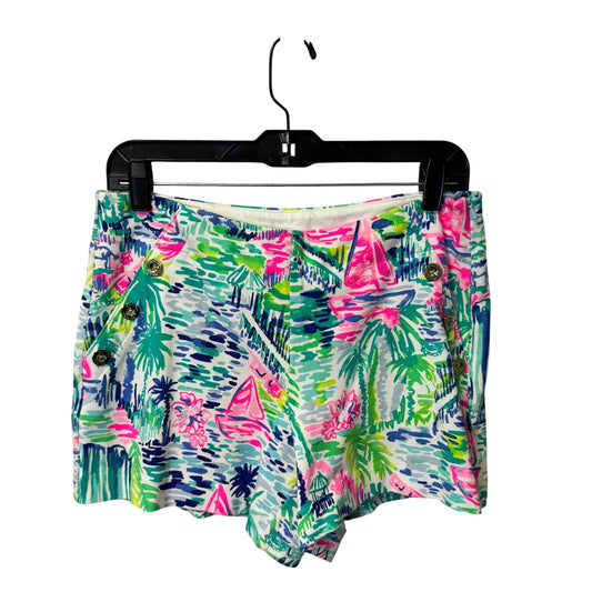 Lilly Pulitzer in Salt In The Air Print Mid Rise Marina Knit Shorts Womens 8