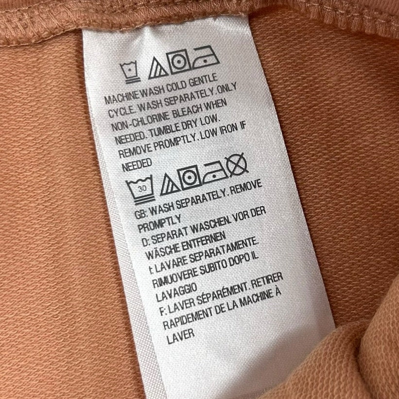 Logo Lounge Peach Cotton Blend Elastic Waist Drawstring Skirt Womens Medium