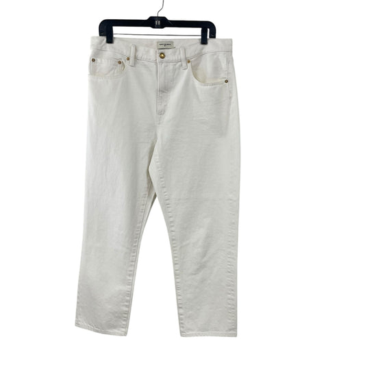 Tory Burch Wide Leg High Rise Ivory Denim Jean Womens 31