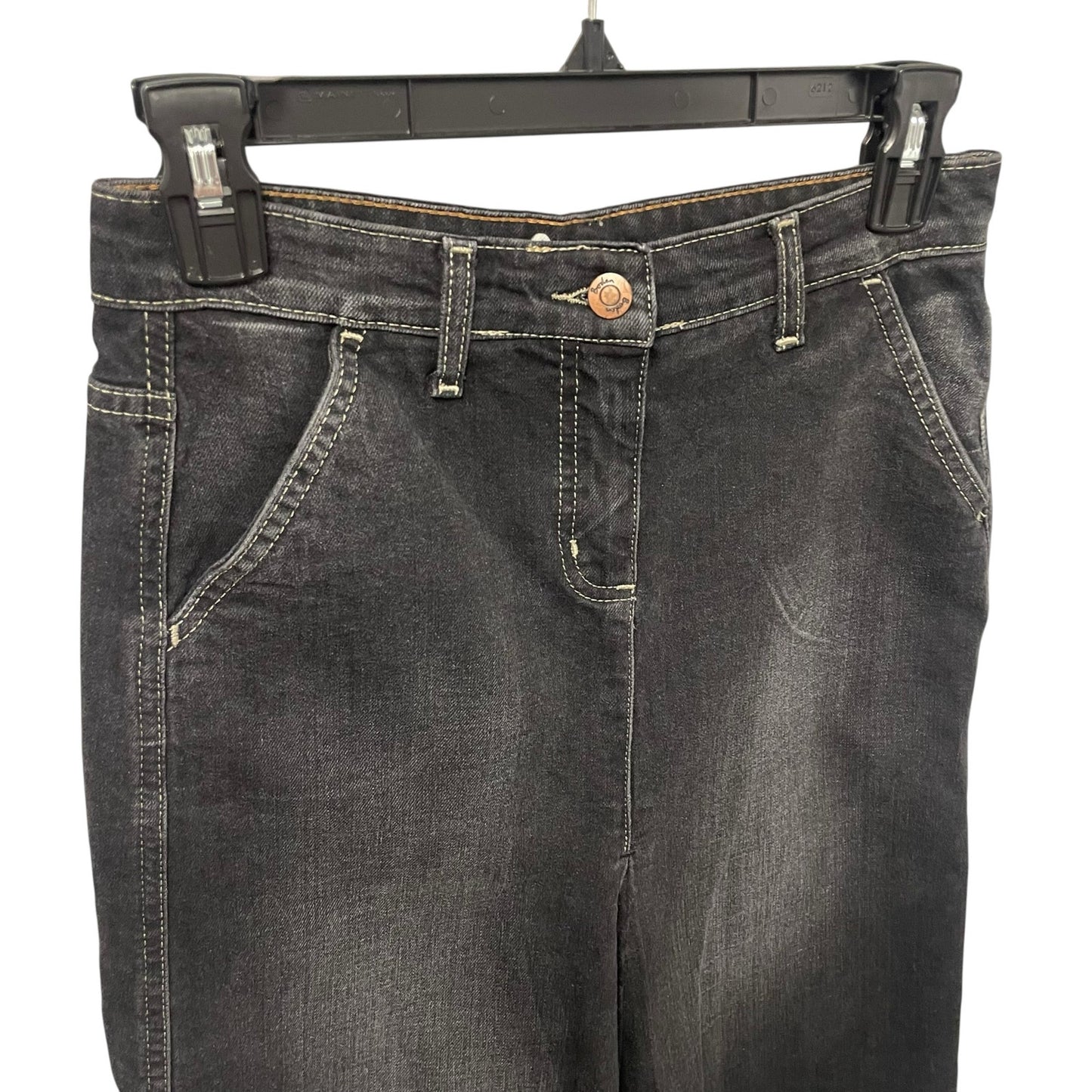 Boden Faded Black Denim Straight Fit Skirt Womens Size 4?