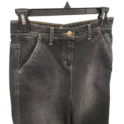 Boden Faded Black Denim Straight Fit Skirt Womens Size 4?