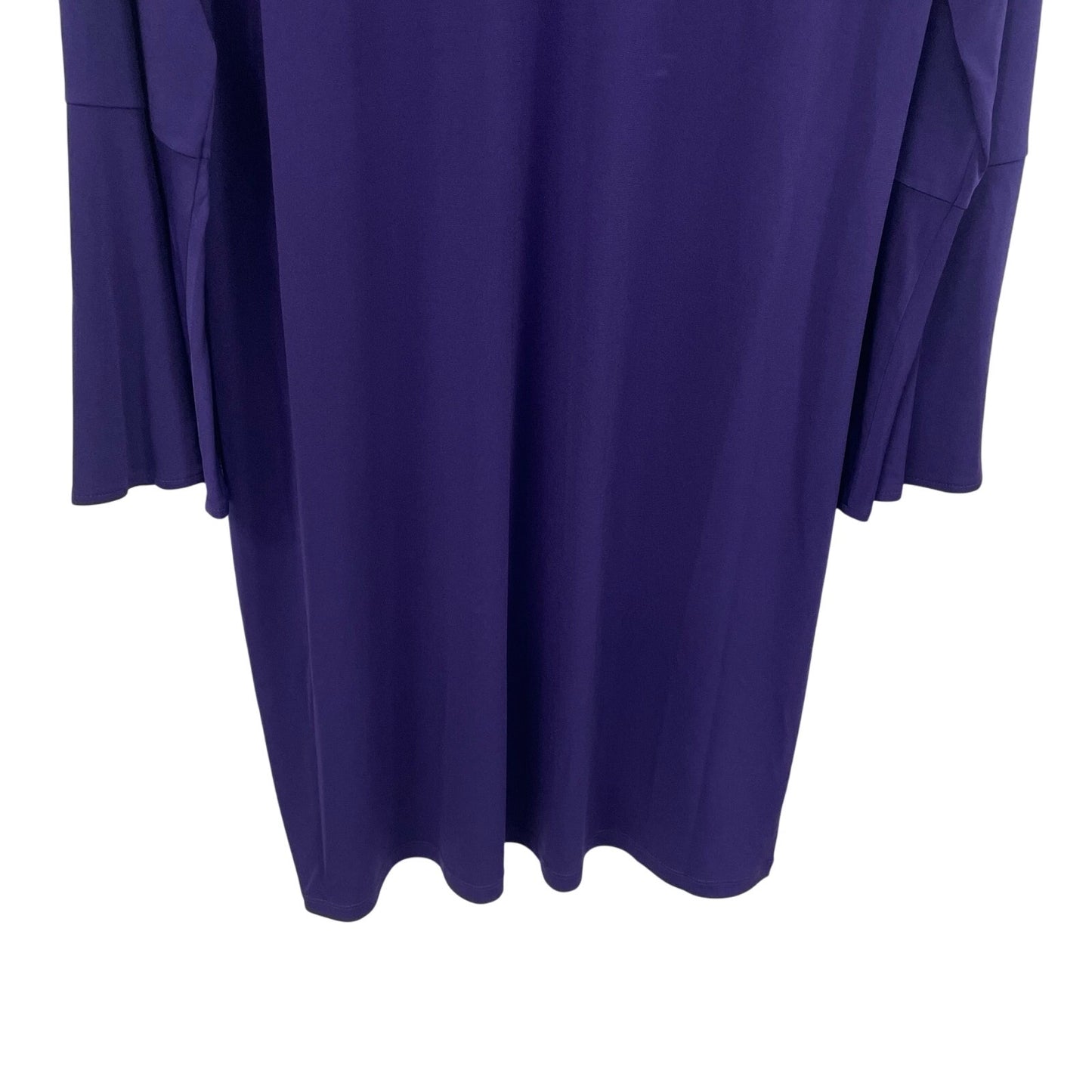 Michael Michael Kors Spandex Blend Flare Sleeve Dark Purple Dress Womens 1X