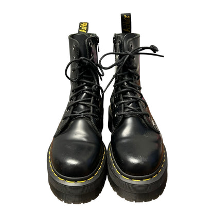 Dr. Martens Black Smooth Leather Platform Lace Up Jadon Boots Womens US 6