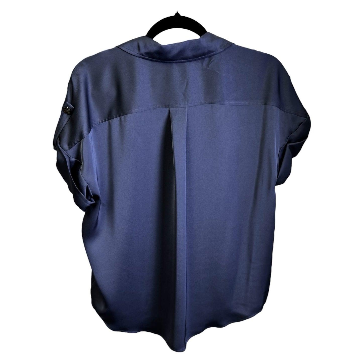 NWT Ramy Brook Slate Blue Short Sleeve Button Down Sawyer Top Womens X-Small