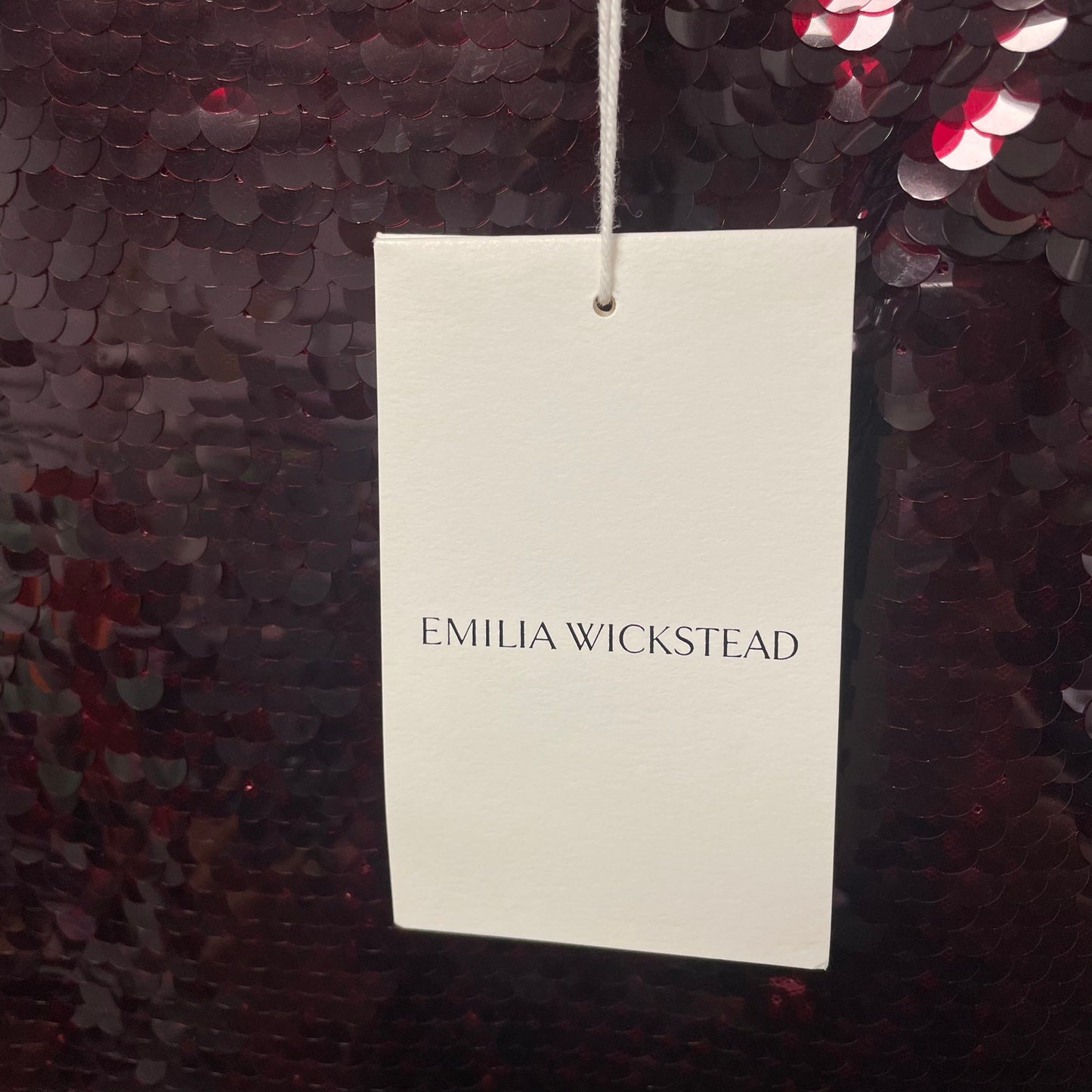 NWT Emilia Wickstead Nehemia Formal Dress in Burgundy Jelly Sequins US Womens 2