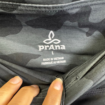 NWT Prana Black Camouflage High Rise Electra Ankle Legging Womens Large