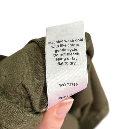 Michael Stars Olive Green Sleeveless V Neck Waist Tie Jumpsuit Womens Size XS