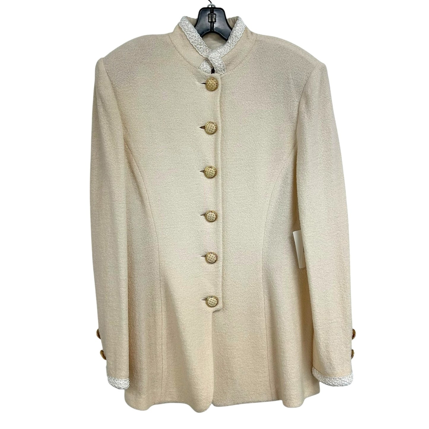 NWT St. John Collection by Marie Gray Cream White Santana Knit Skirt Suit 12