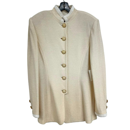 NWT St. John Collection by Marie Gray Cream White Santana Knit Skirt Suit 12